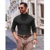 imageCOOFANDY Mens Slim Fit Turtleneck Sweater Long Sleeve Ribbed Turtle Neck Casual Lightweight Basic Pullover SweatersBlack