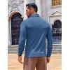 imageCOOFANDY Mens Slim Fit Turtleneck Sweater Long Sleeve Ribbed Turtle Neck Casual Lightweight Basic Pullover SweatersBlue