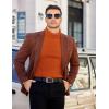 imageCOOFANDY Mens Slim Fit Turtleneck Sweater Long Sleeve Ribbed Turtle Neck Casual Lightweight Basic Pullover SweatersBrown