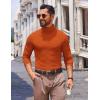 imageCOOFANDY Mens Slim Fit Turtleneck Sweater Long Sleeve Ribbed Turtle Neck Casual Lightweight Basic Pullover SweatersBrown