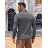 imageCOOFANDY Mens Slim Fit Turtleneck Sweater Long Sleeve Ribbed Turtle Neck Casual Lightweight Basic Pullover SweatersDark Gray