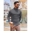 imageCOOFANDY Mens Slim Fit Turtleneck Sweater Long Sleeve Ribbed Turtle Neck Casual Lightweight Basic Pullover SweatersDark Gray