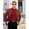 imageCOOFANDY Mens Slim Fit Turtleneck Sweater Long Sleeve Ribbed Turtle Neck Casual Lightweight Basic Pullover SweatersDark Red
