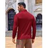 imageCOOFANDY Mens Slim Fit Turtleneck Sweater Long Sleeve Ribbed Turtle Neck Casual Lightweight Basic Pullover SweatersDark Red
