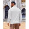 imageCOOFANDY Mens Slim Fit Turtleneck Sweater Long Sleeve Ribbed Turtle Neck Casual Lightweight Basic Pullover SweatersWhite