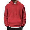 imageCOOFANDY Mens Hoodie Long Sleeve Casual Pullover Hooded Sweatshirt Fashion Drawstring Hoodies with PocketRed