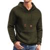 imageCOOFANDY Mens Hoodies Sweatshirts Long Sleeve Fashion Waffle Knit Pullover Hoodie with PocketArmy Green