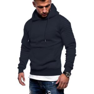 imageCOOFANDY Mens Hoodie Casual Drawstring Athletic Hoodies Hooded Pullover Sweatshirts with PocketNavy Blue