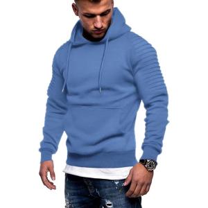 imageCOOFANDY Mens Hoodie Casual Drawstring Athletic Hoodies Hooded Pullover Sweatshirts with PocketSky Blue