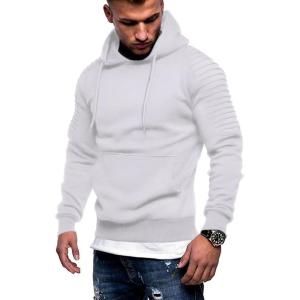 imageCOOFANDY Mens Hoodie Casual Drawstring Athletic Hoodies Hooded Pullover Sweatshirts with PocketWhite