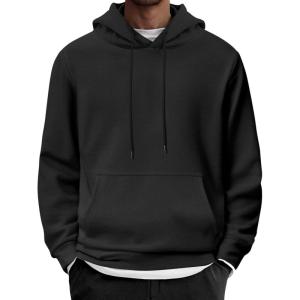 imageCOOFANDY Mens Hoodie Long Sleeve Casual Pullover Hooded Sweatshirt Fashion Drawstring Hoodies with PocketBlack