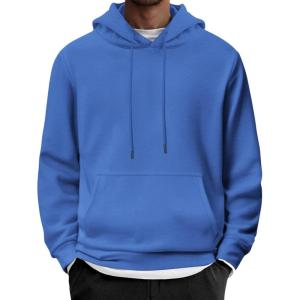 imageCOOFANDY Mens Hoodie Long Sleeve Casual Pullover Hooded Sweatshirt Fashion Drawstring Hoodies with PocketBlue