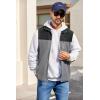 imageCOOFANDY Mens Lightweight Fleece Vest Sleeveless Zip Up Warm Jacket Casual Outerwear Vests With PocketsBlackDeep Grey