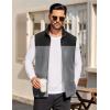 imageCOOFANDY Mens Lightweight Fleece Vest Sleeveless Zip Up Warm Jacket Casual Outerwear Vests With PocketsBlackDeep Grey