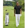 imageCOOFANDY Mens Quick Dry Golf Polo Shirts Short Sleeve Henley Shirt Active Athletic Collarless Sports T ShirtsBlack1