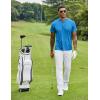 imageCOOFANDY Mens Quick Dry Golf Polo Shirts Short Sleeve Henley Shirt Active Athletic Collarless Sports T ShirtsBlue1