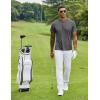 imageCOOFANDY Mens Quick Dry Golf Polo Shirts Short Sleeve Henley Shirt Active Athletic Collarless Sports T ShirtsDark Grey1