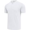 imageCOOFANDY Mens Quick Dry Golf Polo Shirts Short Sleeve Henley Shirt Active Athletic Collarless Sports T ShirtsWhite1