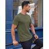 imageCOOFANDY Mens Cotton TShirt Short Sleeve Crew Neck Tee Shirts Casual Solid Basic TopsArmy Green