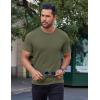 imageCOOFANDY Mens Cotton TShirt Short Sleeve Crew Neck Tee Shirts Casual Solid Basic TopsArmy Green