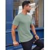 imageCOOFANDY Mens Cotton TShirt Short Sleeve Crew Neck Tee Shirts Casual Solid Basic TopsLight Green