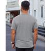 imageCOOFANDY Mens Cotton TShirt Short Sleeve Crew Neck Tee Shirts Casual Solid Basic TopsLight Grey
