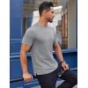 imageCOOFANDY Mens Cotton TShirt Short Sleeve Crew Neck Tee Shirts Casual Solid Basic TopsLight Grey