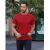 imageCOOFANDY Mens Cotton TShirt Short Sleeve Crew Neck Tee Shirts Casual Solid Basic TopsRed