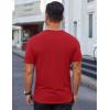 imageCOOFANDY Mens Cotton TShirt Short Sleeve Crew Neck Tee Shirts Casual Solid Basic TopsRed