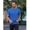 imageCOOFANDY Mens Cotton TShirt Short Sleeve Crew Neck Tee Shirts Casual Solid Basic TopsRoyal Blue