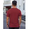 imageCOOFANDY Mens Cotton TShirt Short Sleeve Crew Neck Tee Shirts Casual Solid Basic TopsWine Red