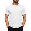 imageCOOFANDY Mens Cotton TShirt Short Sleeve Crew Neck Tee Shirts Casual Solid Basic TopsWhite