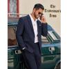 imageCOOFANDY Men Suits Classic Fit 2 Piece Suit Set One Button Casual Blazer Wedding Bussiness Suit SeparatesNavy Bluesolid
