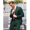 imageCOOFANDY Mens 2 Piece Suits Classic Fit 2 Button Dress Suits Tuxedo Jacket Blazer for Wedding Business Dinner PromDark Green