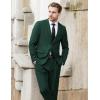 imageCOOFANDY Mens 2 Piece Suits Classic Fit 2 Button Dress Suits Tuxedo Jacket Blazer for Wedding Business Dinner PromDark Green