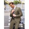 imageCOOFANDY Mens 2 Piece Suits Classic Fit 2 Button Dress Suits Tuxedo Jacket Blazer for Wedding Business Dinner PromDark Khaki