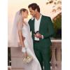 imageCOOFANDY Mens 2 Piece Suits Classic Fit Suit Set 2 Button Blazer Jacket and Dress Pants for Wedding Business PromGreen