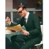 imageCOOFANDY Mens 2 Piece Suits Classic Fit Suit Set 2 Button Blazer Jacket and Dress Pants for Wedding Business PromGreen
