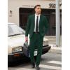 imageCOOFANDY Mens 2 Piece Suits Classic Fit Suit Set 2 Button Blazer Jacket and Dress Pants for Wedding Business PromGreen