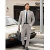 imageCOOFANDY Mens 2 Piece Suits Classic Fit Suit Set 2 Button Blazer Jacket and Dress Pants for Wedding Business PromLight Grey