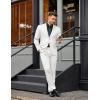 imageCOOFANDY Mens 2 Piece Suits Classic Fit Suit Set 2 Button Blazer Jacket and Dress Pants for Wedding Business PromWhite