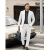 imageCOOFANDY Mens 2 Piece Suits Classic Fit Suit Set 2 Button Blazer Jacket and Dress Pants for Wedding Business PromWhite