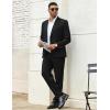 imageCOOFANDY Mens 2 Piece Suits Slim Fit Two Buttons Casual Blazer Jacket and Pants Set Tuxedo Suit for Wedding Prom BusinessBlack