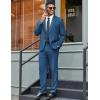 imageCOOFANDY Mens 2 Piece Suits Slim Fit Two Buttons Casual Blazer Jacket and Pants Set Tuxedo Suit for Wedding Prom BusinessNavy Blue