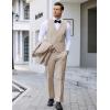 imageCOOFANDY Mens 3 Pieces Suit Slim Fit Tuxedo Set One Button Shawl Lapel Dinner Prom Jacket Vest Pants with TieBeige