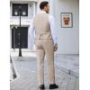 imageCOOFANDY Mens 3 Pieces Suit Slim Fit Tuxedo Set One Button Shawl Lapel Dinner Prom Jacket Vest Pants with TieBeige