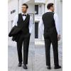 imageCOOFANDY Mens 3 Pieces Suit Slim Fit Tuxedo Set One Button Shawl Lapel Dinner Prom Jacket Vest Pants with TieBlack