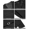 imageCOOFANDY Mens 3 Pieces Suit Slim Fit Tuxedo Set One Button Shawl Lapel Dinner Prom Jacket Vest Pants with TieBlack