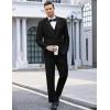imageCOOFANDY Mens 3 Pieces Suit Slim Fit Tuxedo Set One Button Shawl Lapel Dinner Prom Jacket Vest Pants with TieBlack