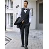 imageCOOFANDY Mens 3 Pieces Suit Slim Fit Tuxedo Set One Button Shawl Lapel Dinner Prom Jacket Vest Pants with TieDgreyBlack